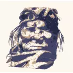 美国原住民肖像绘画矢量图像